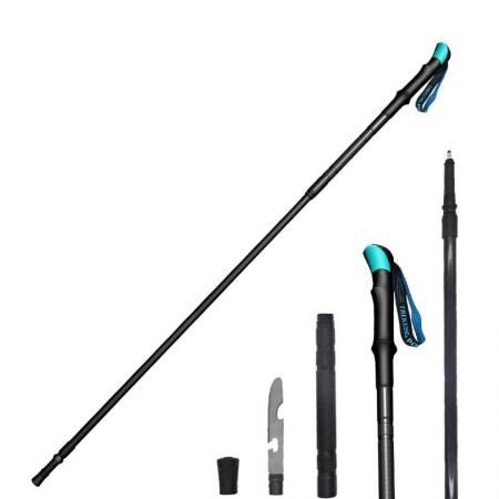 Canne de randonnée rétractable ultralégère multifonctionnelle, équipement d'escalade en plein air