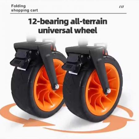 Chariot utilitaire extérieur pliable de jardin de roue étroite de 5 pouces avec le bureau 