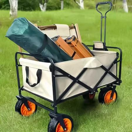 Chariot utilitaire extérieur pliable de jardin de roue étroite de 5 pouces avec le bureau 