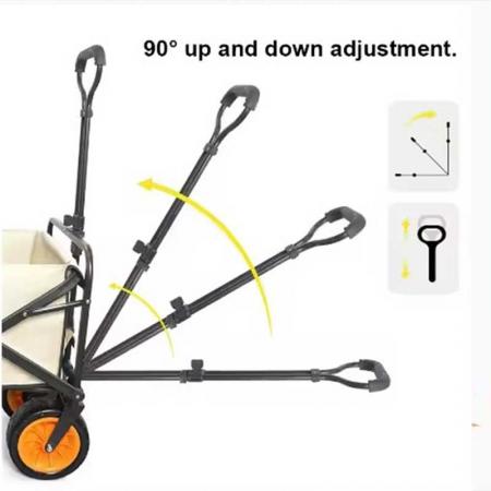 Chariot utilitaire extérieur pliable de jardin de roue étroite de 5 pouces avec le bureau 