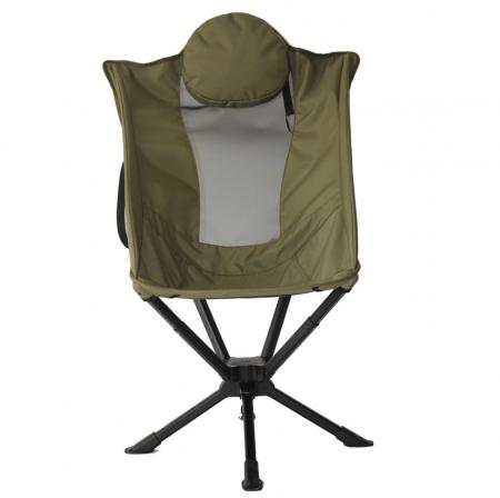 Chaise de camping légère et confortable à rotation de 360° avec oreiller 