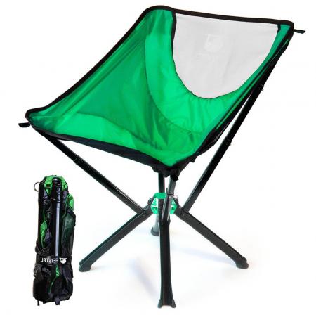 Chaise de camping légère et pliable en nylon de petite taille 