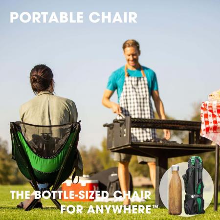 Chaise de camping légère et pliable en nylon de petite taille 