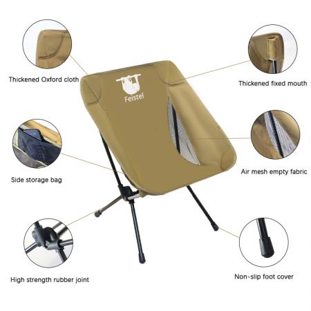 Chaise pliante polyvalente à changement d'angle, pour l'extérieur, pour le Camping, la randonnée et les voyages 