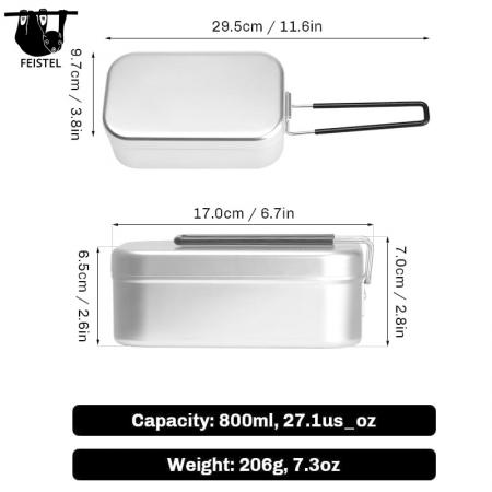 Boîte à Bento chauffante en aluminium japonaise portative extérieure 