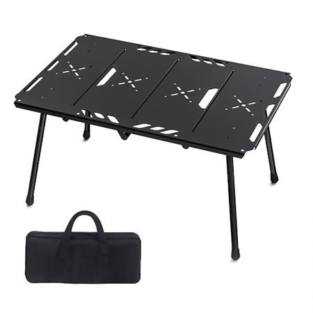 Kit de table de camping pliante extérieure IGT avec sac de transport pour la randonnée, barbecue, fête, plage 