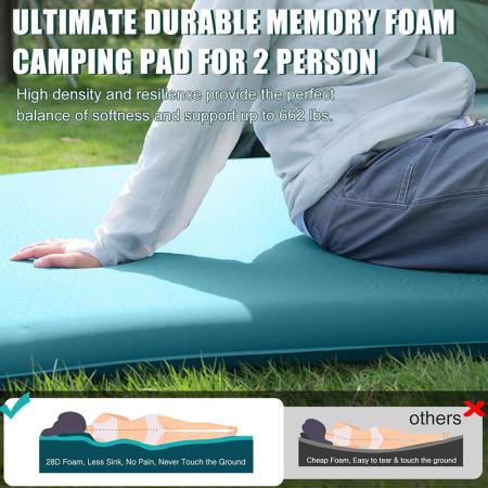 Double matelas pneumatique gonflable automatique intégré au camping avec pompe électrique 