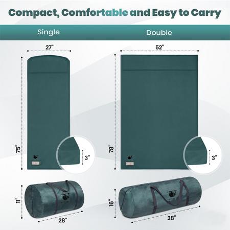 Double matelas pneumatique gonflable automatique intégré au camping avec pompe électrique 