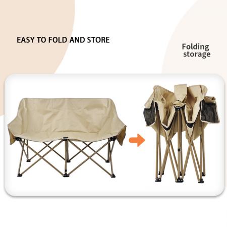Bas Moq Double siège extérieur Léger pliage de plage Camping Prévalué Prépare 