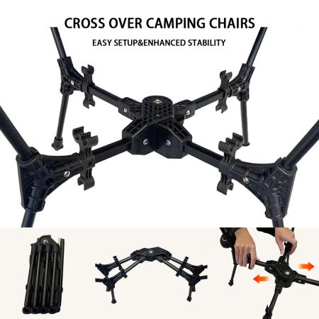 Chaise de camp en aluminium portable pliant léger chaise de camping de lune extérieure 