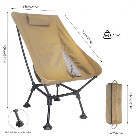 Chaise de lune pliante en vente en gros sac à dos de camping de camping