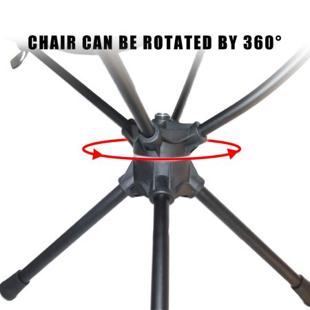 Chaise pivotante à 360° ultralégère et portable pour la plage, le camping, la pêche et le camping 