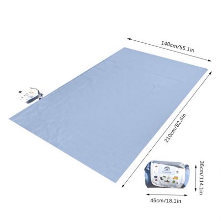 Tapis de plage imperméable et portable, résistant au sable, en tissu Oxford, avec sac de transport, OEM