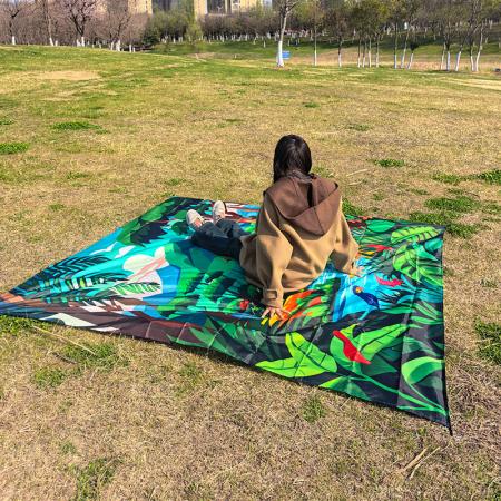 Grand tapis de pique-nique imperméable imprimé personnalisé pour randonnée, camping, plage 