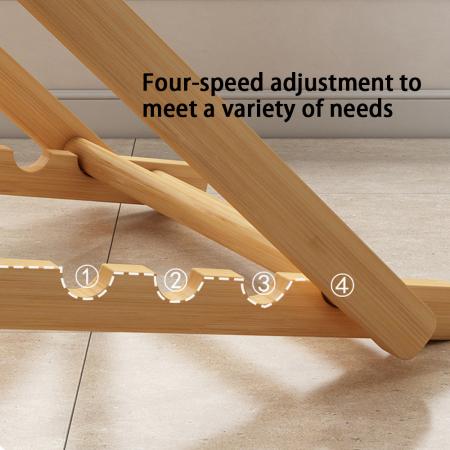 Chaise longue pliante en bois pour camping et plage 