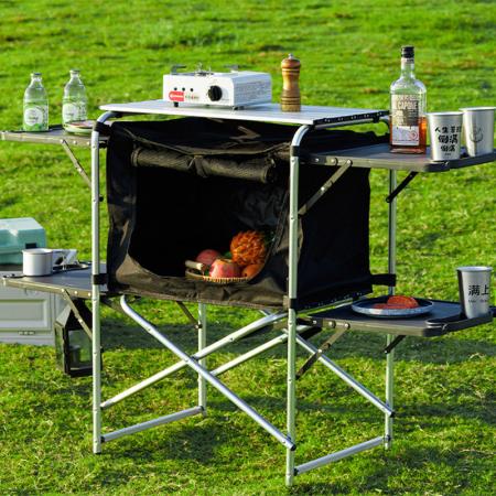 Table pliante multifonctionnelle IGT en alliage d'aluminium pour camping, portable, pour cuisine et salle à manger