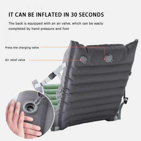 Coussin gonflable à angle réglable pour camping en plein air, plage, décontracté, portable, pour chaise de couchage