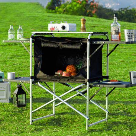 Table pliante multifonctionnelle IGT en alliage d'aluminium pour camping, portable, pour cuisine et salle à manger