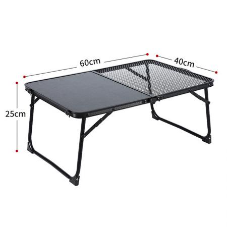 Mobilier de jardin extérieur Table de camping portable ultralégère en maille Table pliante en aluminium IGT