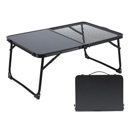 Mobilier de jardin extérieur Table de camping portable ultralégère en maille Table pliante en aluminium IGT