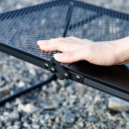 Mobilier de jardin extérieur Table de camping portable ultralégère en maille Table pliante en aluminium IGT