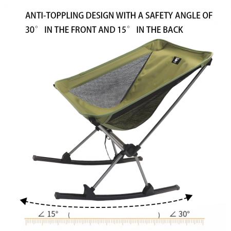 Ensemble de deux chaises de camping Feistel avec patins à bascule