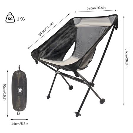 Chaise de plage pliante personnalisée avec poches latérales et chaises de camping pliables 