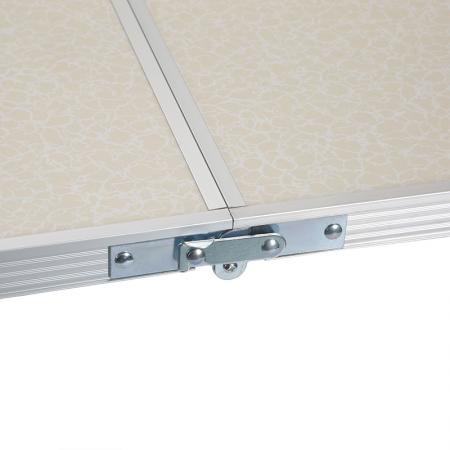 Table de camping portable en alliage d'aluminium, hauteur réglable, multifonctionnelle, pour barbecue de plage en plein air