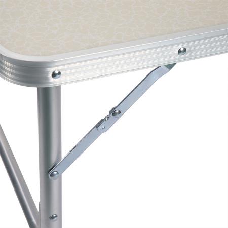 Table de camping portable en alliage d'aluminium, hauteur réglable, multifonctionnelle, pour barbecue de plage en plein air