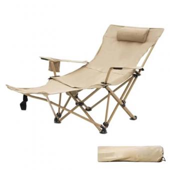 Chaise de pêche inclinable en fer de camping