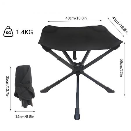 Tabouret pliant ultraléger en alliage d'aluminium, pour camping, barbecue, pêche, portable, Mini Mazar 