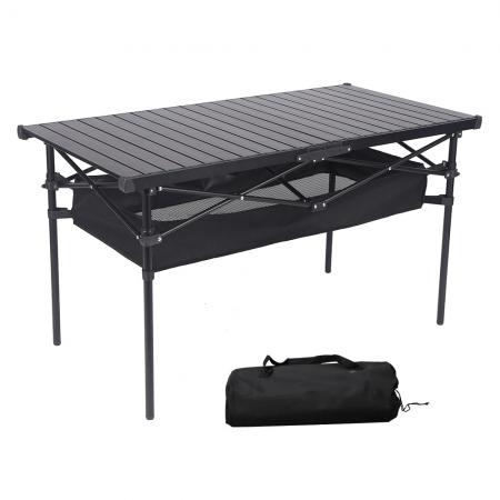 Table de plage pliante ultralégère avec sac de transport, table de camping, de pique-nique, de cuisine, de voyage en plein air