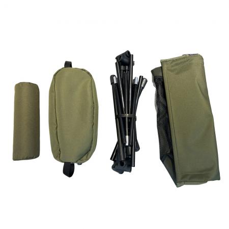 Chaise de plage/camping portable pliante à dossier haut, respirante et élargie, avec barres parallèles. 