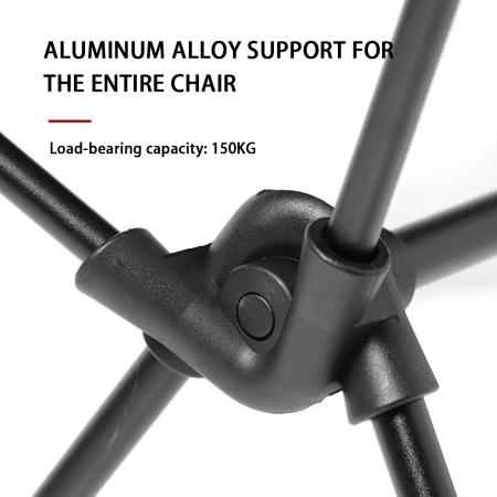 Chaise de plage/camping portable pliante à dossier haut, respirante et élargie, avec barres parallèles. 