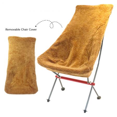 Housse de chaise de camping amovible et chauffante en polaire 