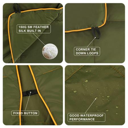 2022 nouvelle couverture de camping en plein air imperméable pliable personnalisée couverture en nylon portable pour le camping 