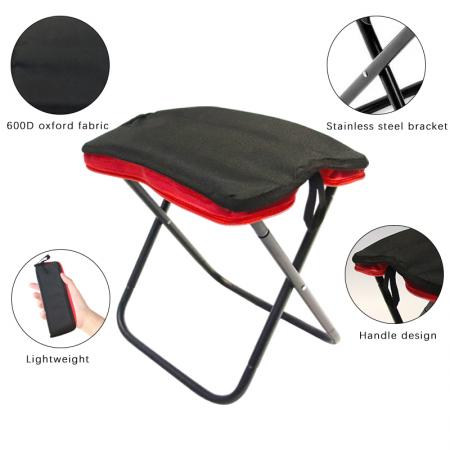 Trousse à crayons pliable et portable en tissu Oxford résistant pour la randonnée et le camping, mini tabouret de poche créatif 
