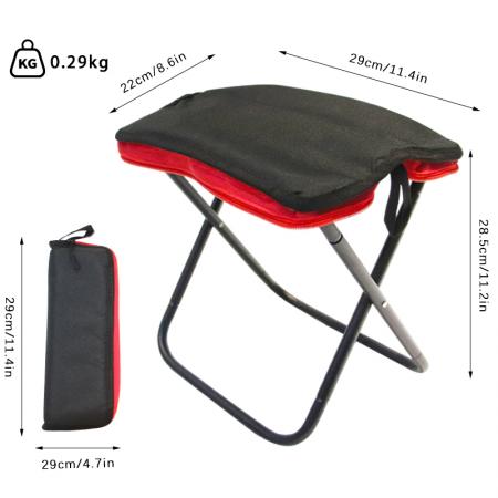 Trousse à crayons pliable et portable en tissu Oxford résistant pour la randonnée et le camping, mini tabouret de poche créatif 