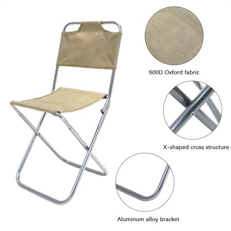 Chaise pliante de camping ultralégère en alliage d'aluminium, design moderne et portable, chaise de jardin Mazar pour enfant. 