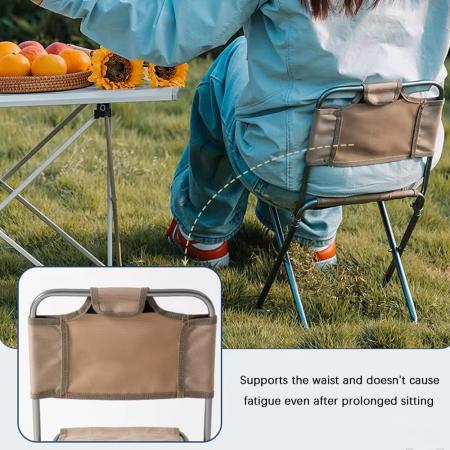 Chaise pliante de camping ultralégère en alliage d'aluminium, design moderne et portable, chaise de jardin Mazar pour enfant. 