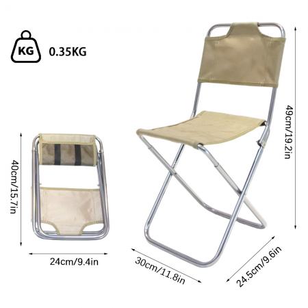 Chaise pliante de camping ultralégère en alliage d'aluminium, design moderne et portable, chaise de jardin Mazar pour enfant. 
