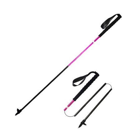 Bâtons de randonnée pliables ultralégers en fibre de carbone 3K (135 g) pour la marche nordique 