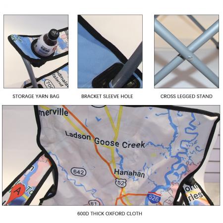 Fauteuil pliant d'extérieur sur mesure pour voyage, pêche, jardin, pique-nique, vente en gros de chaises de camping pliables 