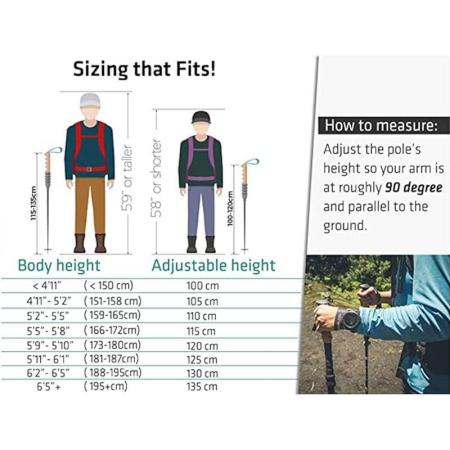 amazon vente chaude OEM pliable ultra-léger pliable pliant bâton pliant bâtons de trekking pliable