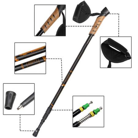 Équipement extérieur multifonctionnel de bâtons de randonnée et de ski légers