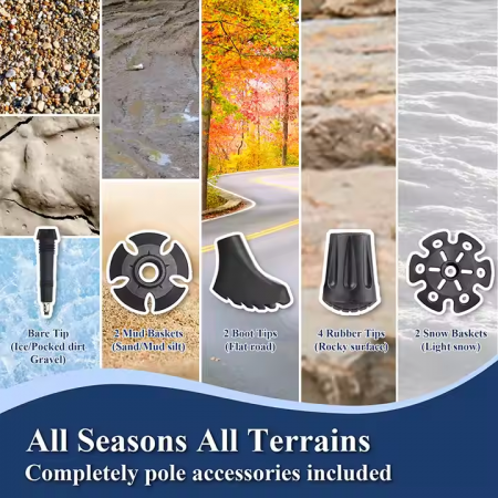 Bâton de marche ultraléger en aluminium Duralumin 7075 