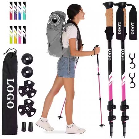 Bâton de marche ultraléger en aluminium Duralumin 7075 