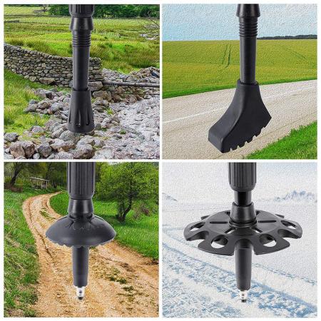 Équipement extérieur multifonctionnel de bâtons de randonnée et de ski légers