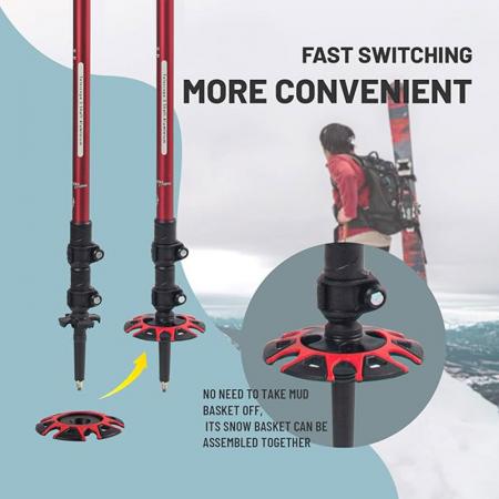 bâtons de trekking en montagne bâtons de randonnée avec verrous à réglage rapide