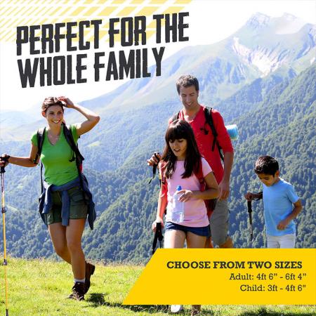 Bâtons de marche télescopiques légers pour enfants 